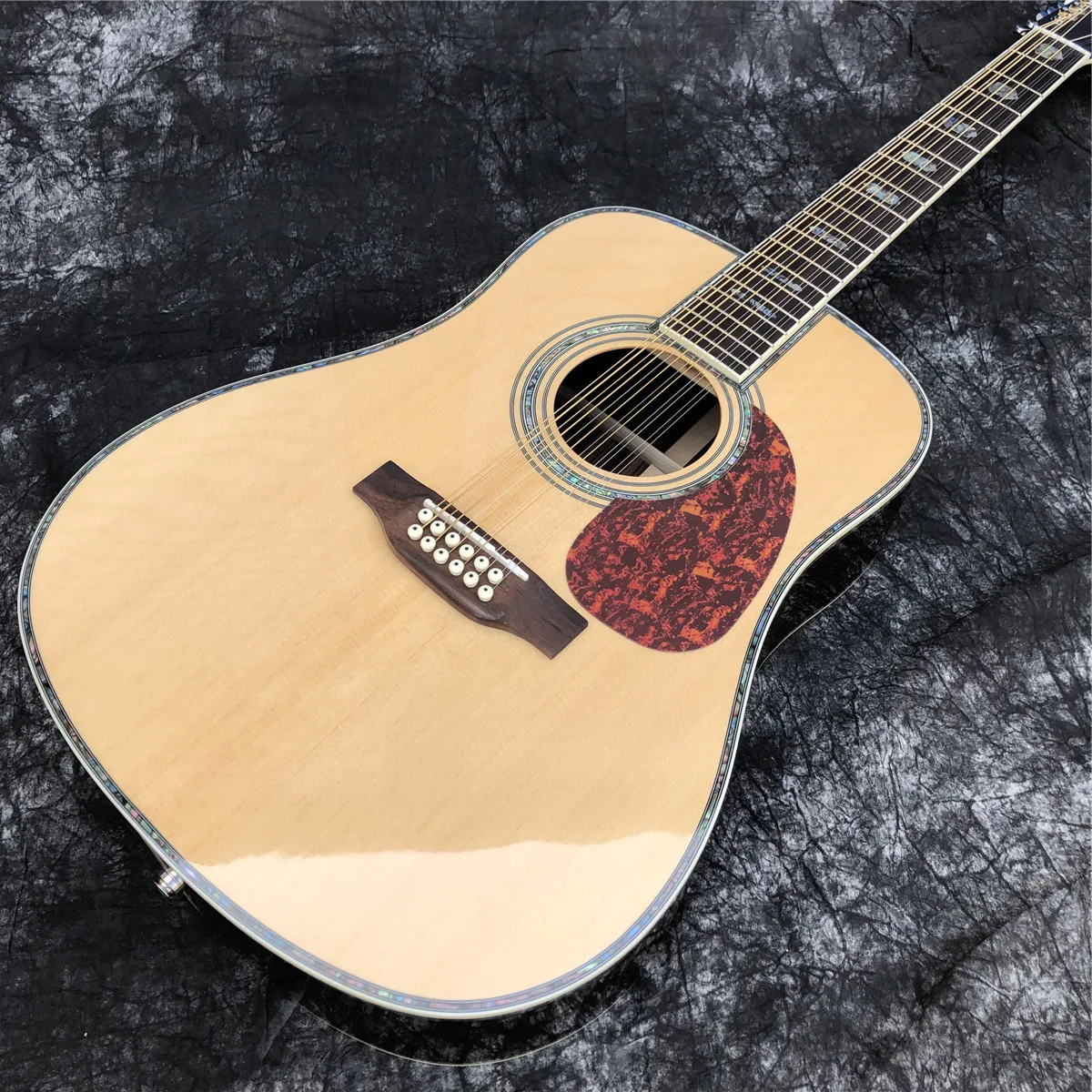 

2021 New 12 Strings Solid Spruce Top D Style Rosewood Body Acoustic Guitar Electric Guitar Free Shipping