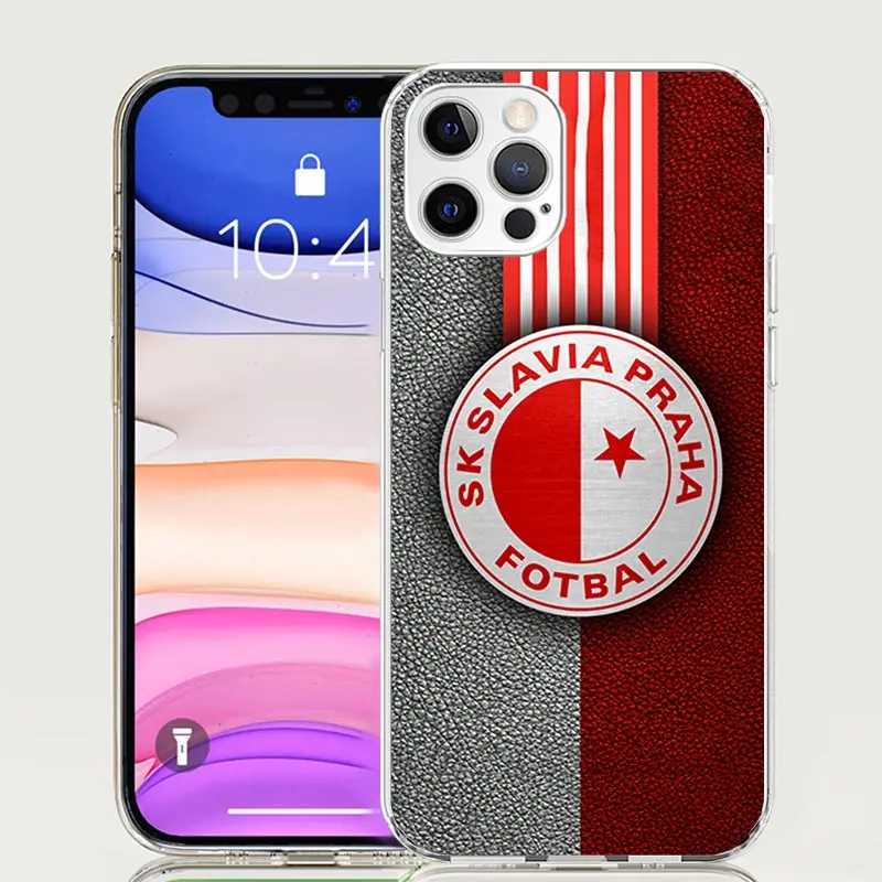 Sk Slavia Praha Czech Republic Phone Case For Apple Iphone 11 12 13 Mini 14 15 16 Pro Max 7 Plus X XS XR SE Art Customized Coque