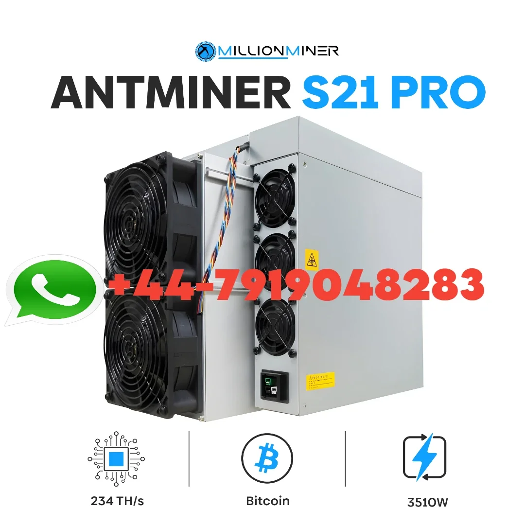 

Промо-продажа Q1 Bitmain Antminer S21 Pro с 234T Hashrate 3531W BTC BCH Bitcoin Miner