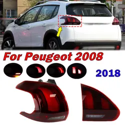 Auto Exterior Accessories Taillight Assembly For Peugeot 2008 2018 Inside Outside LED Tail Light Signal Lamp Warning Brake Light