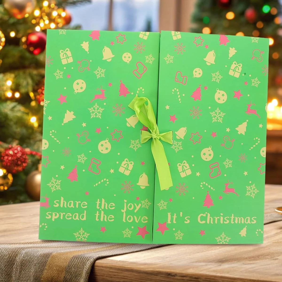 عيد الميلاد تقويم القدوم 24 صناديق الكنز الورق المقوى DIY ملء صناديق التخزين هدايا الكبار عطلة الزينة #6