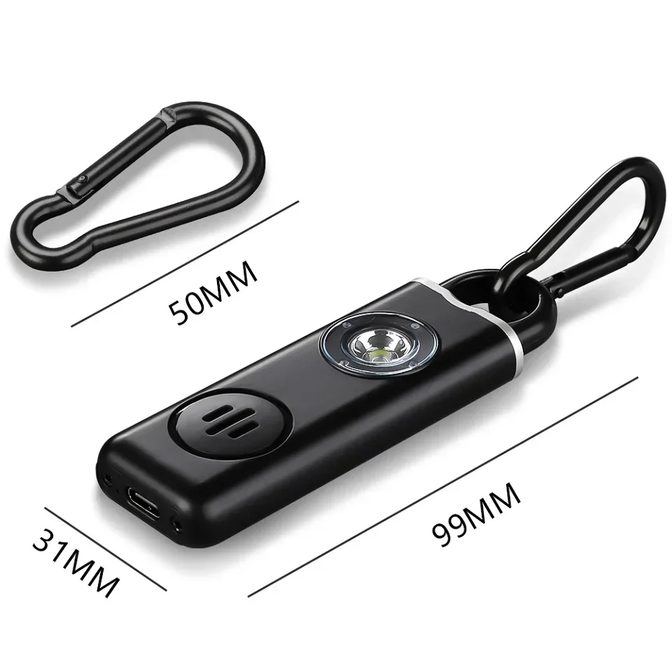 Imagem -04 - Alarme de Autodefesa Keychain para Mulheres e Meninas Alarme de Emergência de Pânico Alto Alerta Anti-lobo Carregando Grito 130db