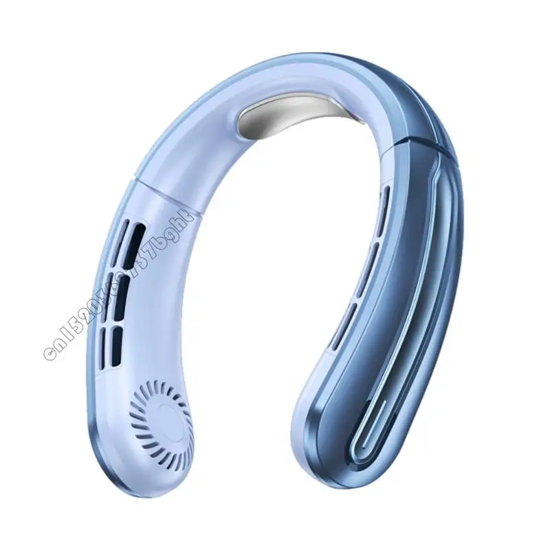 مروحة محمولة يمكن ارتداؤها قابلة لإعادة شحنها للنساء الرجال 5 سرعات عديمة النزف المنزل 4xfb #3