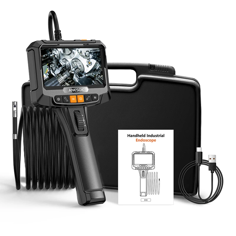 

Industrial Inspection Camera 5 Inch Borescope Camera Endoscope Auto Diagnostic Articulating 360 Degree Tool for All Cars
