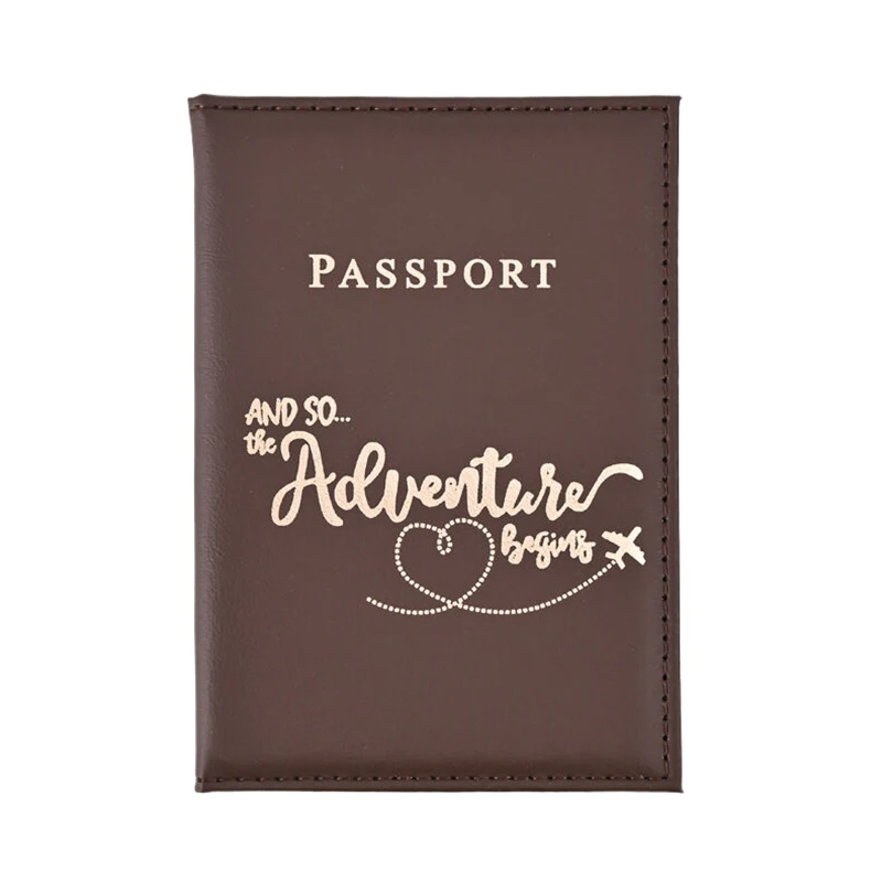 1PCS Passport Cover Bag For Women Men Pu Leathaer Fashion Travel Passport Holder Case ID Name Business Cards Protector Pouch