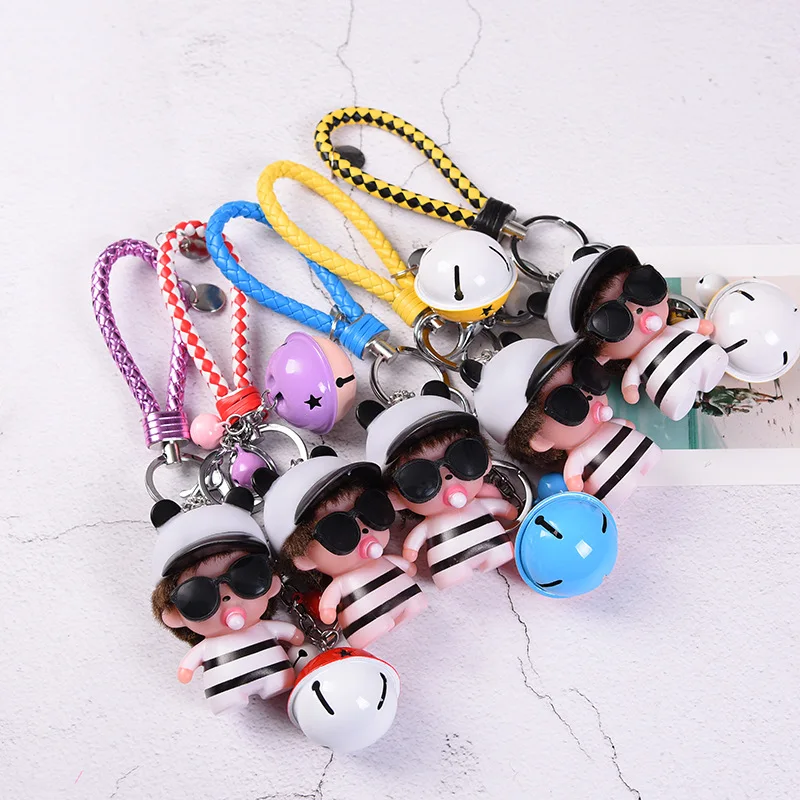 

New model Monchhichi Keychain Anime Cute Figure Fashion Keyring Pendent Car Key Accessories Doll Toy Xmas for