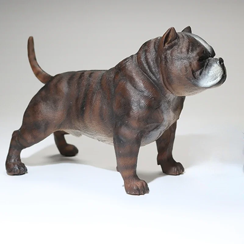15X7.3X10CM American Bully Ditbull 1.0 Classic Edition Soldiers Matching Dog Model Car Ornament Home Decoration Accessories