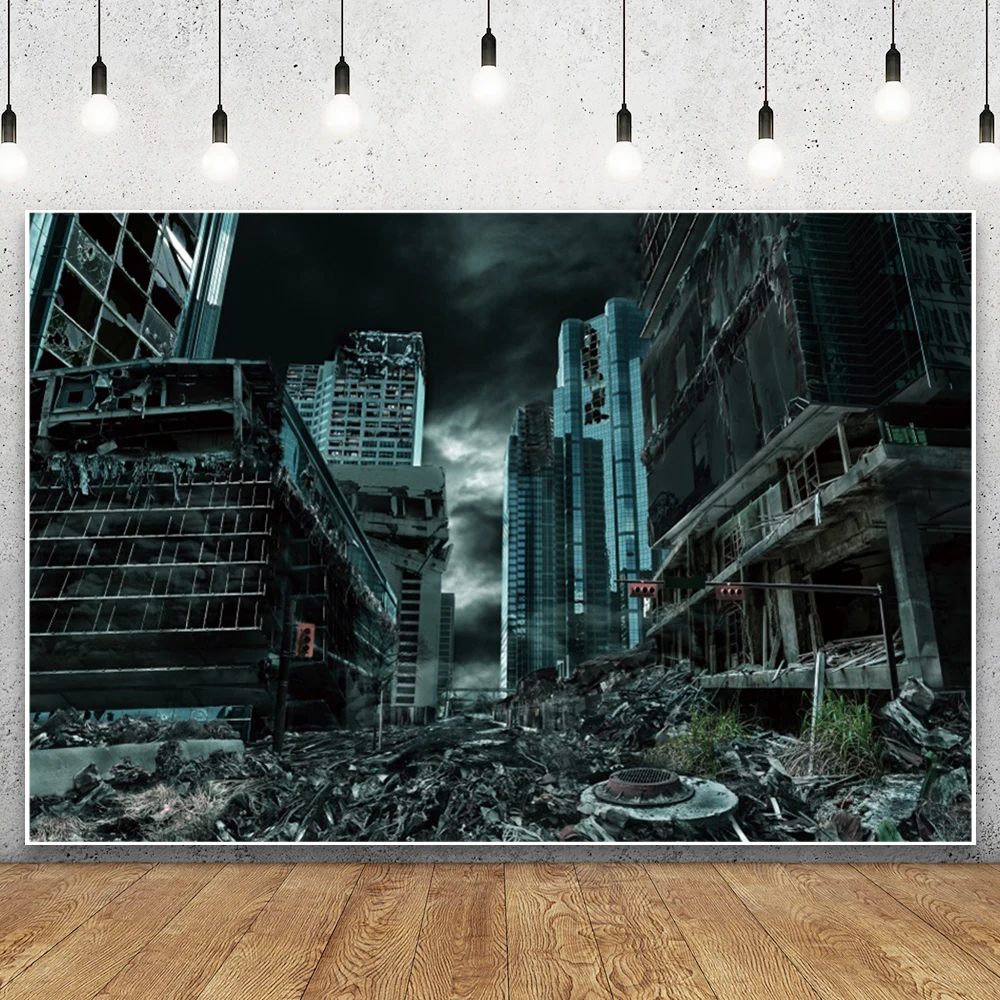 Abandoned Laboratory Background Dangerous Mysterious Building Factory Urban Crisis Doomsday Disaster Backdrop Studio Shoot Props