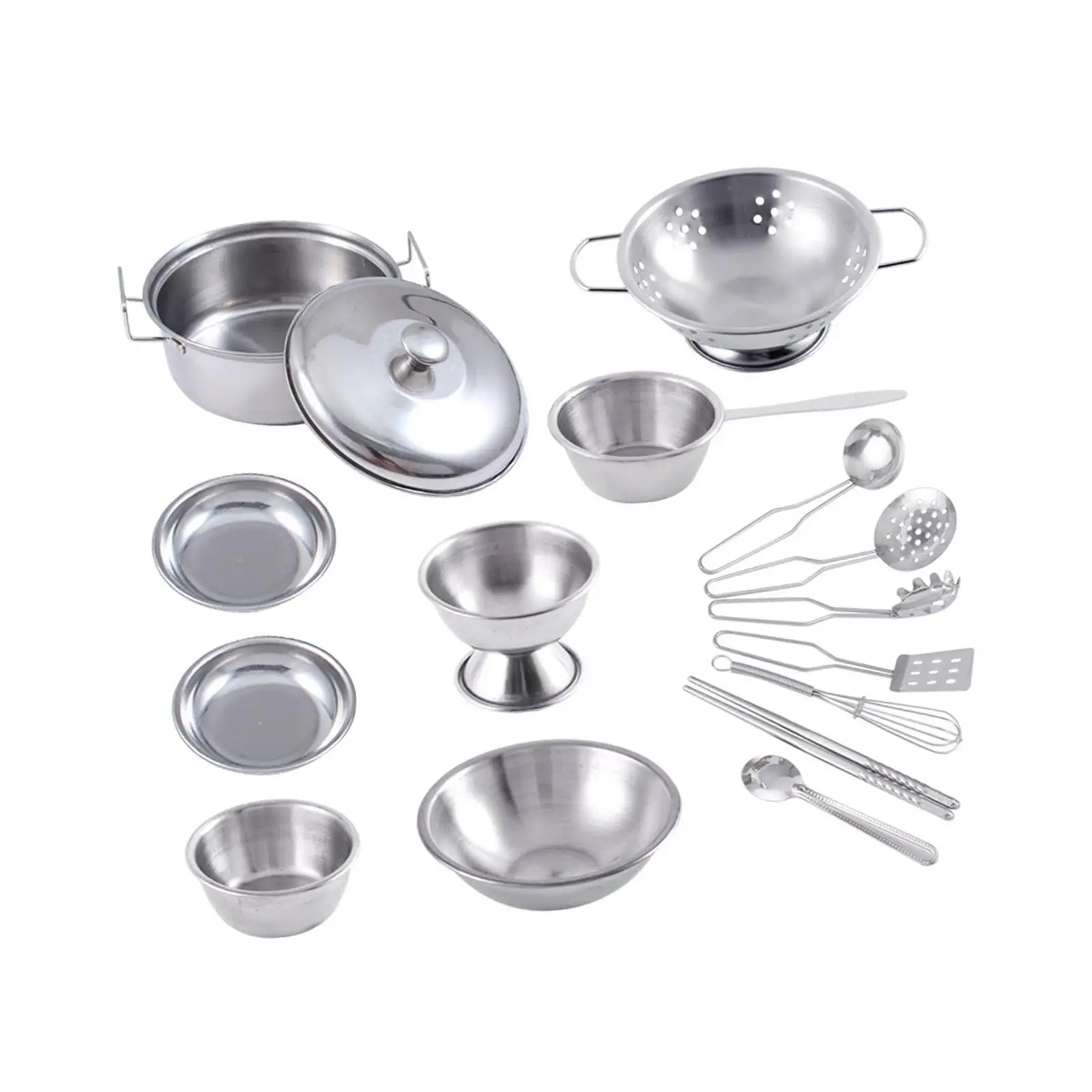 16 Pieces Kids Pretend Play Cookware Set Kitchen Toys Play House Role Playing Food Grade