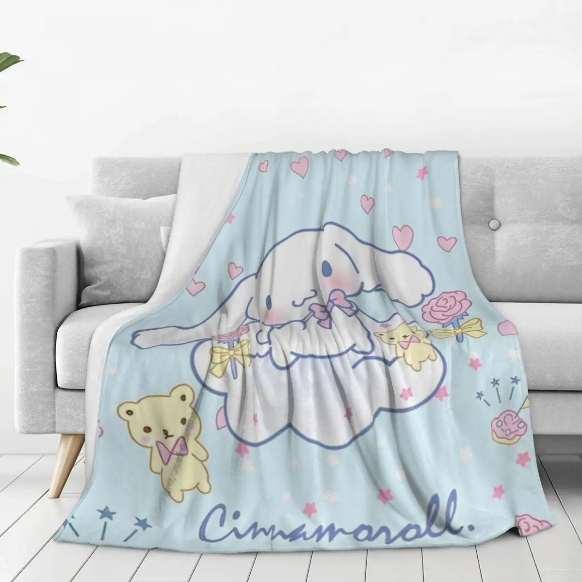 Cinnamoroll Cute Cartoon (13)-bayingimg Blankets Quality Warm Soft Throw Blanket Winter Camping Outdoor Novelty Bedspread