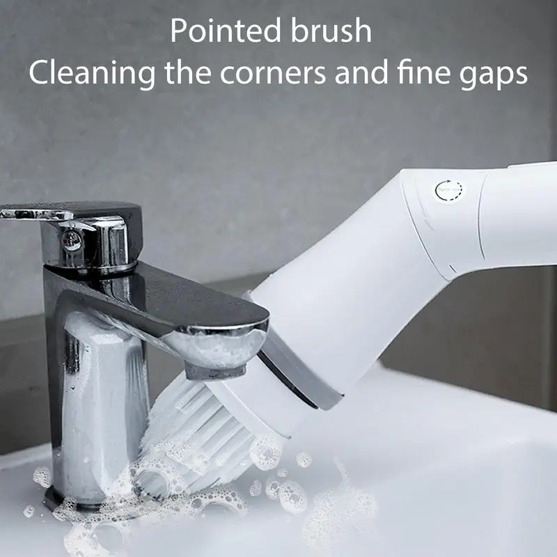 Electric Spin Scrubber Wireless Cleaning Tools Brushes 2 Speeds Adjustable Multi-Functional Floor Scrubber For Bathroom