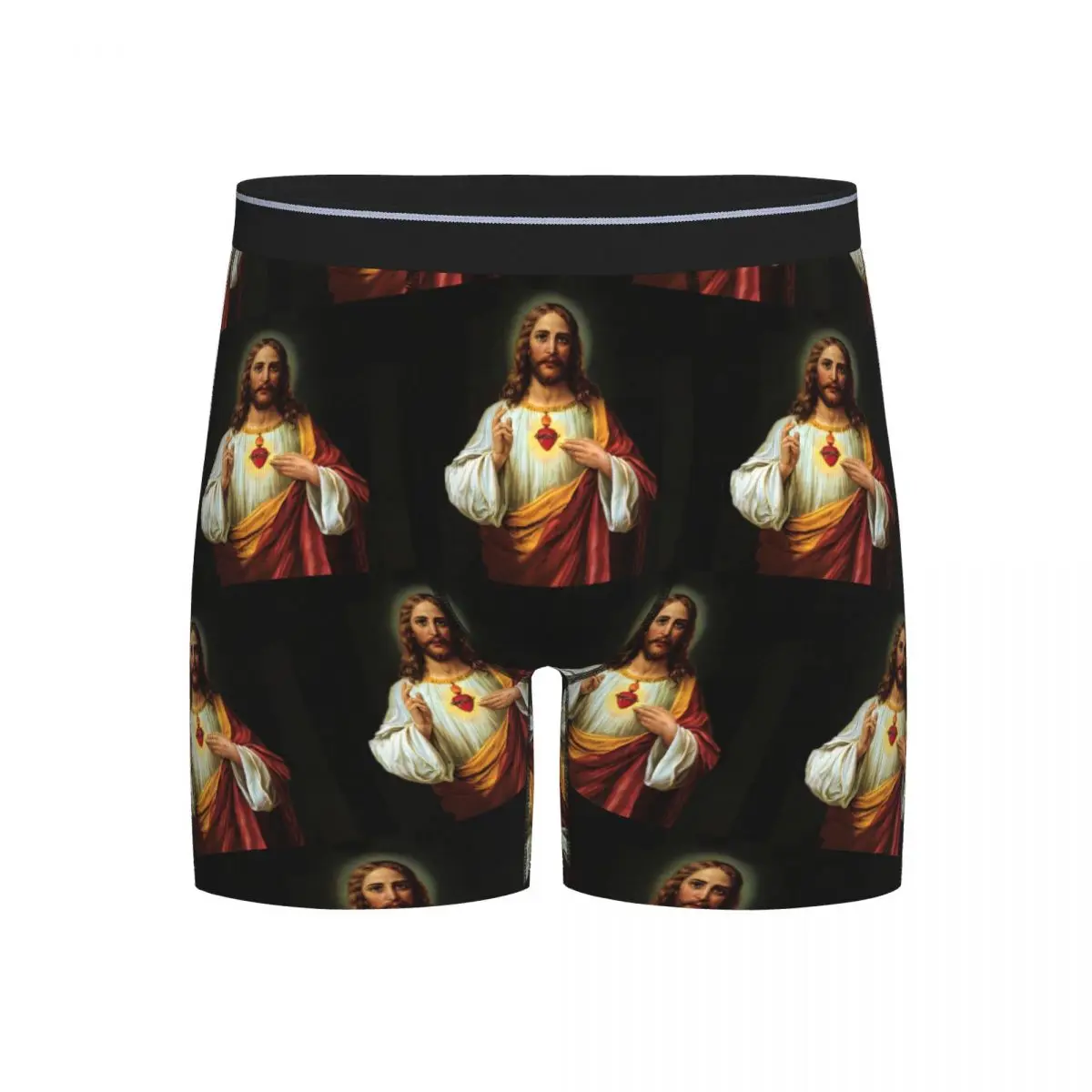 

Длинные трусы-боксеры, шорты, трусы с библейскими справочными Иисусом, мужское дышащее нижнее белье для мужчин, подарки бойфренду