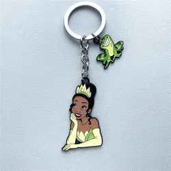 Disney The Frog Tiana Princess Anime Cartoon Metal Keychain Gifts for woman girl