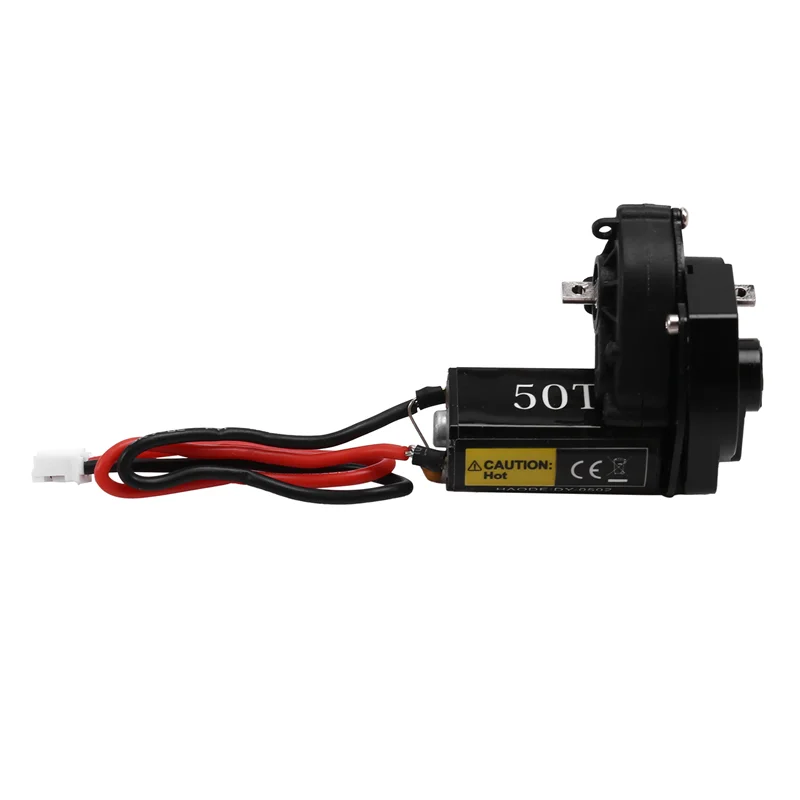 YSUN-Helical Gear Komplettes Getriebe mit 050 Bürstenmotor 50T für 1/24 RC Crawler SCX24 AX24 Upgrade