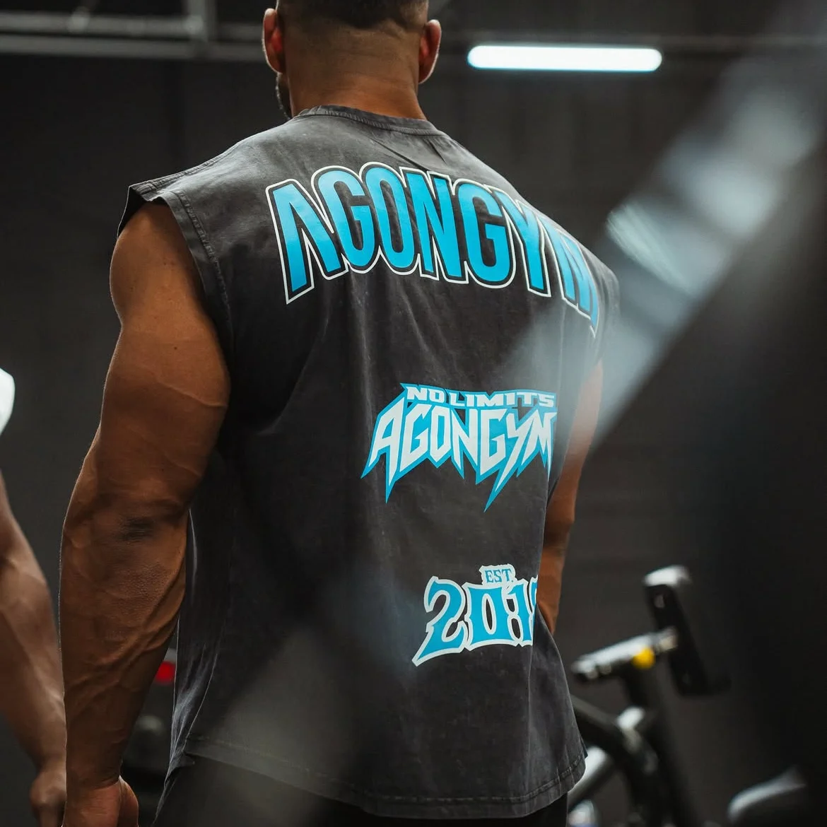 AGONGYM Muscle Guys Brand Bodybuilding Washed Mens Singlet Gyms Stringer Tank Top Men Fitness Vest Cotton Sleeveless Shirts