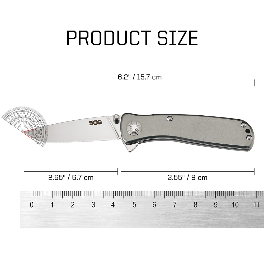 SOG Twitch Folding Knife Portable EDC Small Fruit Knife with Pocket Clip Outdoor Survival Camping Knives Hand Tools Box Cutter