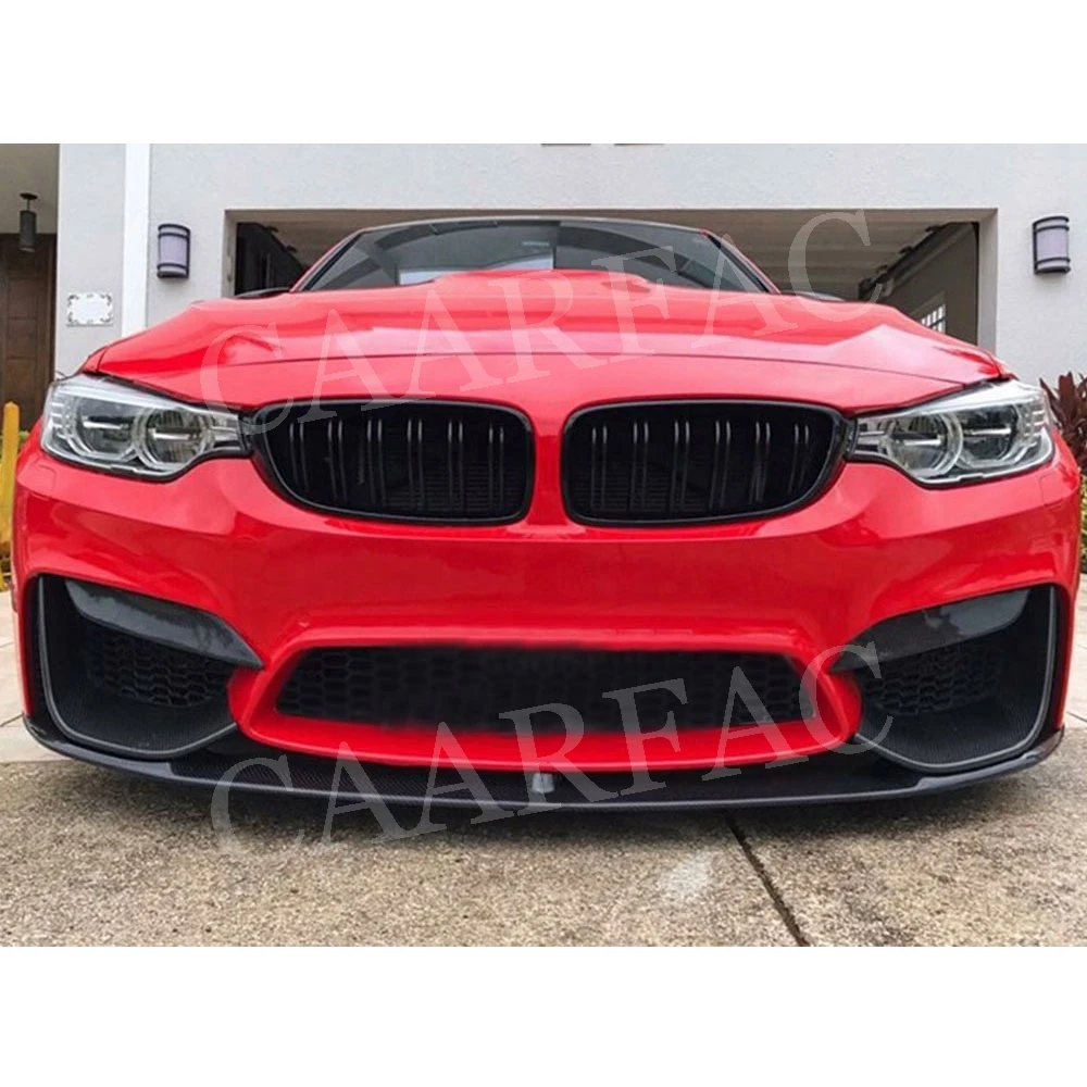 Carbon Fiber front  lip splitter Spoiler for BMW 4 Series F80 F82 F83 M3 M4 2014 2015 2016 2017 Bumper Chin Shovel Guard