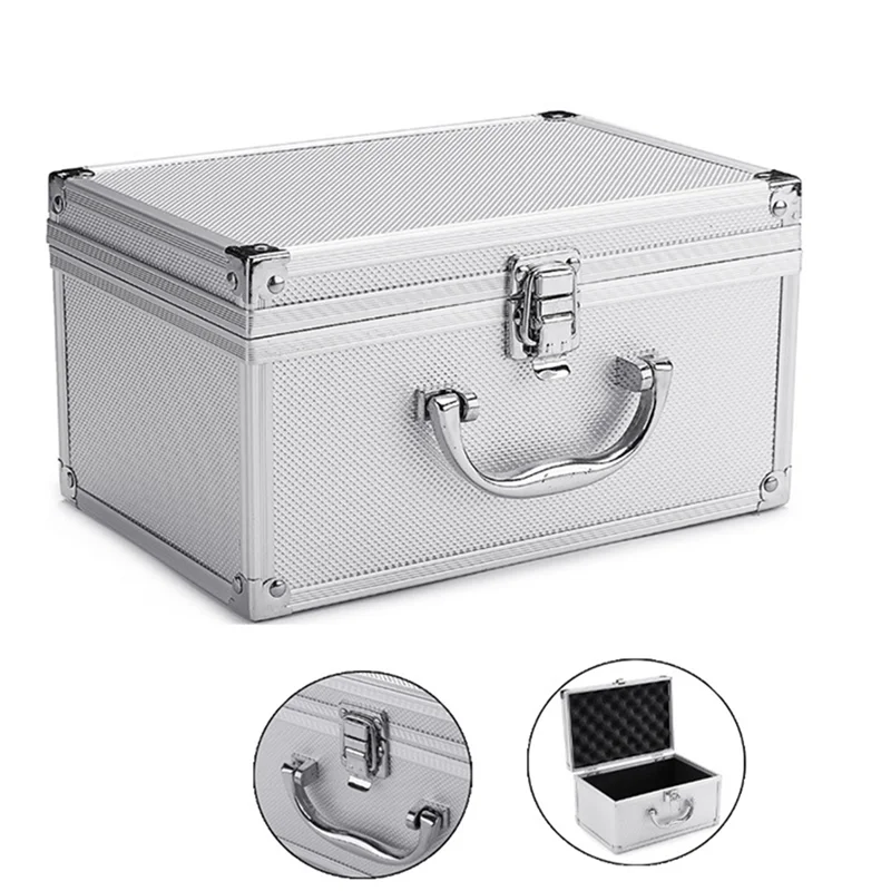 Cassetta degli attrezzi in schiuma di alluminio - Valigia portaoggetti per hardware meccanico 23X15X12,5 cm