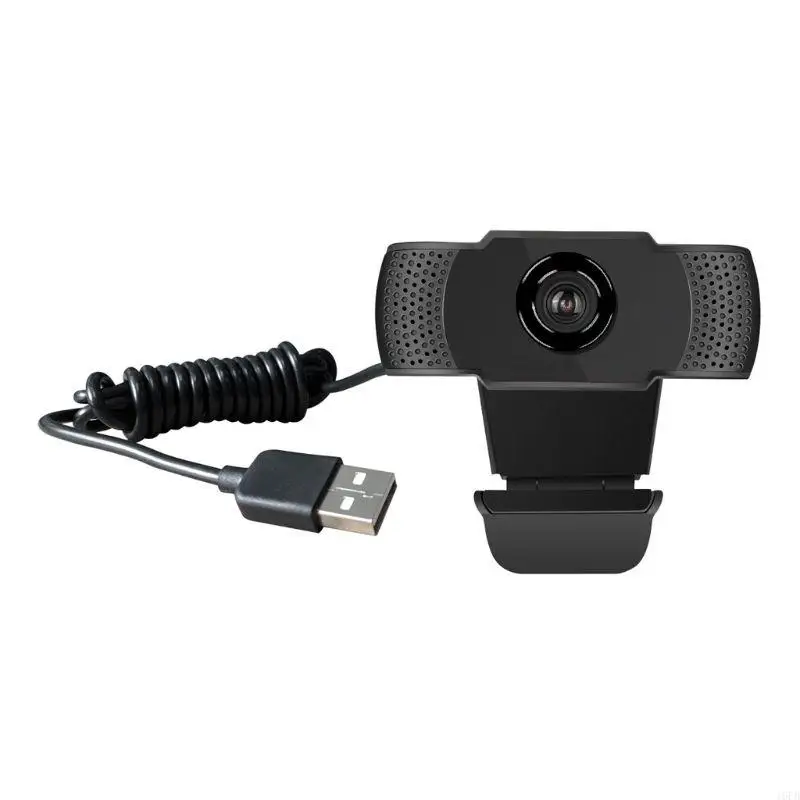 Webcam USB nera con microfono stereo incorporato per computer 16FB universale