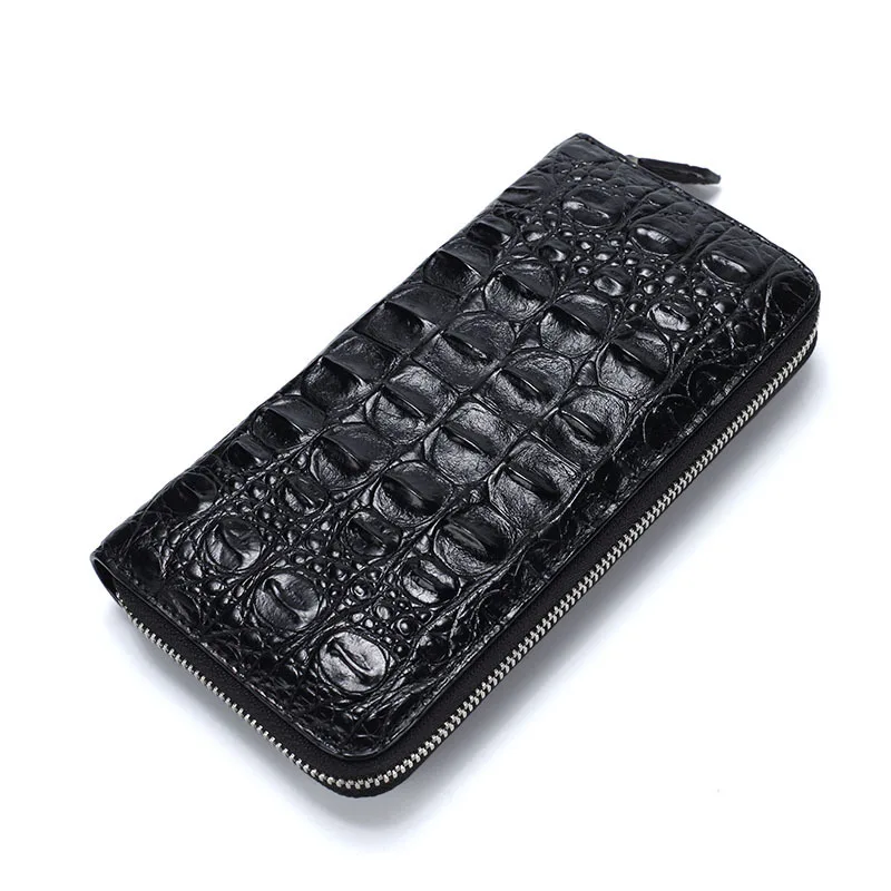 

2023 Fashion Business Men's Alligator Wallets Crocodile Genuine Leather Long Organizer Wallet Boy Brand Luxury Card Holder Purse