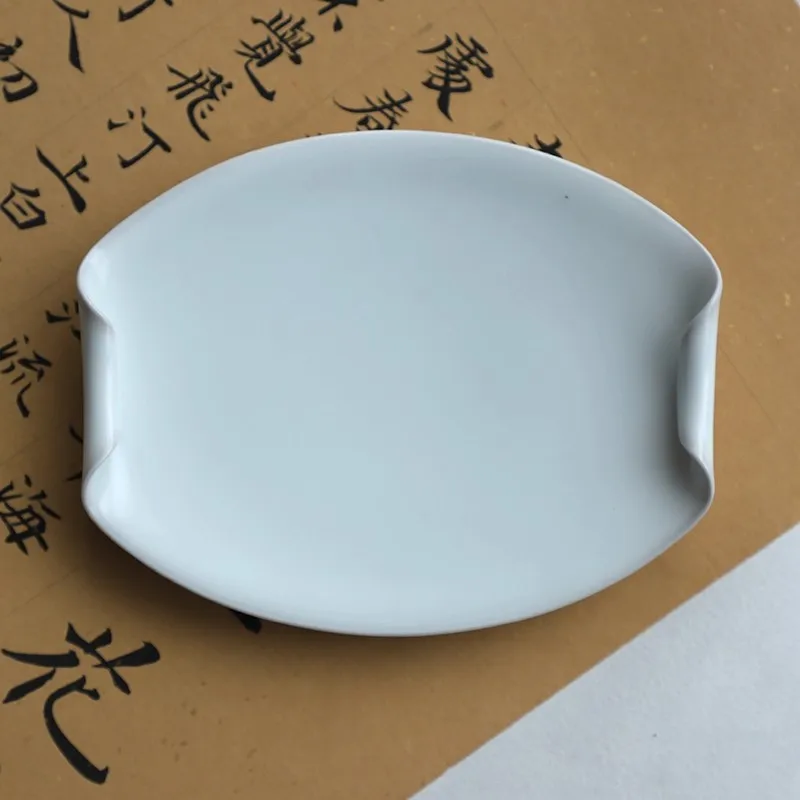 Chinese Ceramic Inkstone Dish for Brush Pen - Calligraphy Sumi Drawing Painting Art Tool view 2