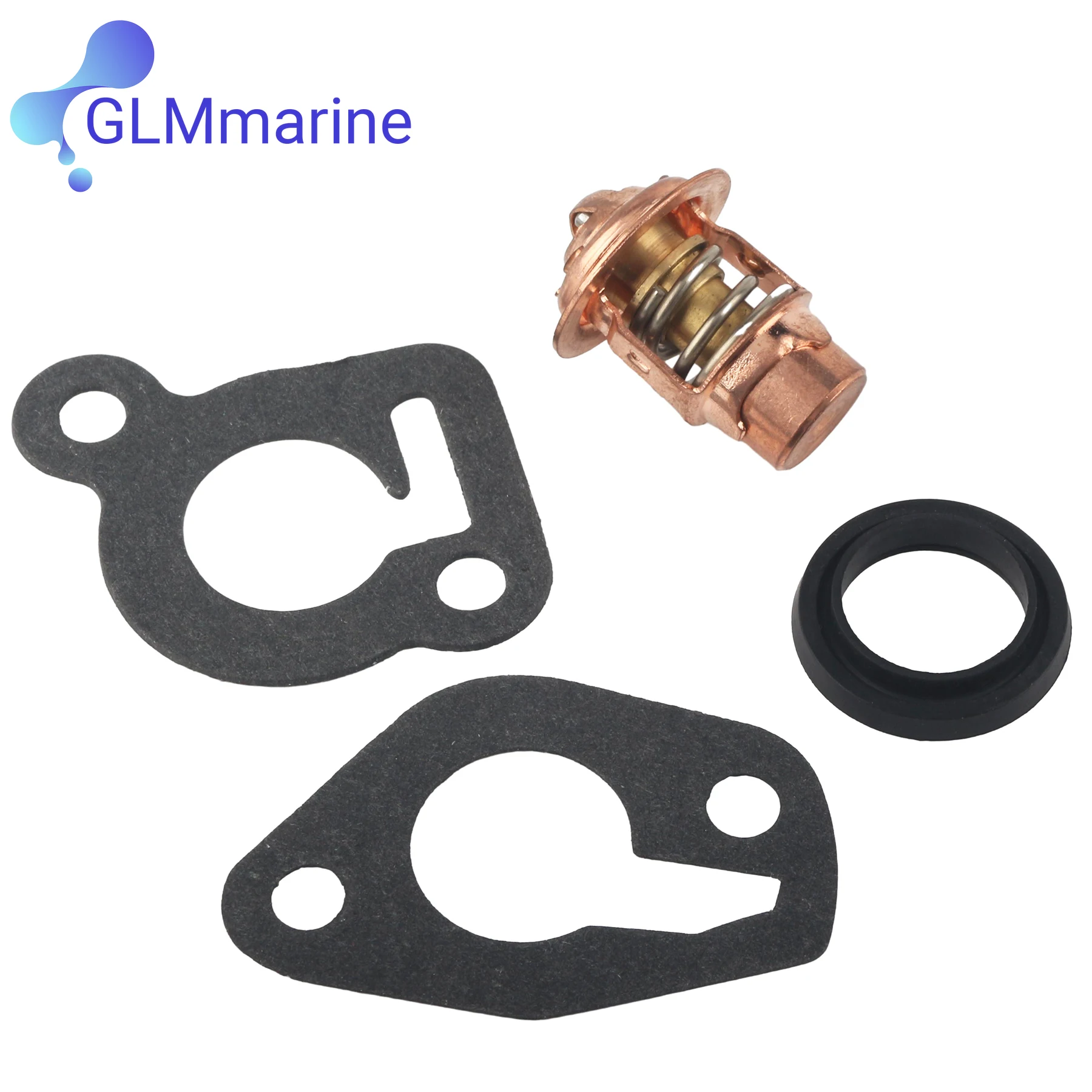 Thermostat Kit 120°F Fits for Mercury Mariner 6-25 Hp 2 Cycle Outboard Engines 14586A3 75962A9 75962A10 75962A11 18-43052