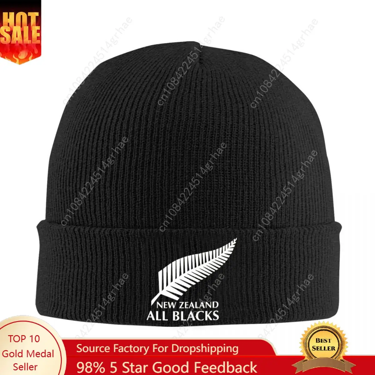 

All Blacks Rugby Hat Autumn Winter Beanie Warm Caps Men Women Skullcap