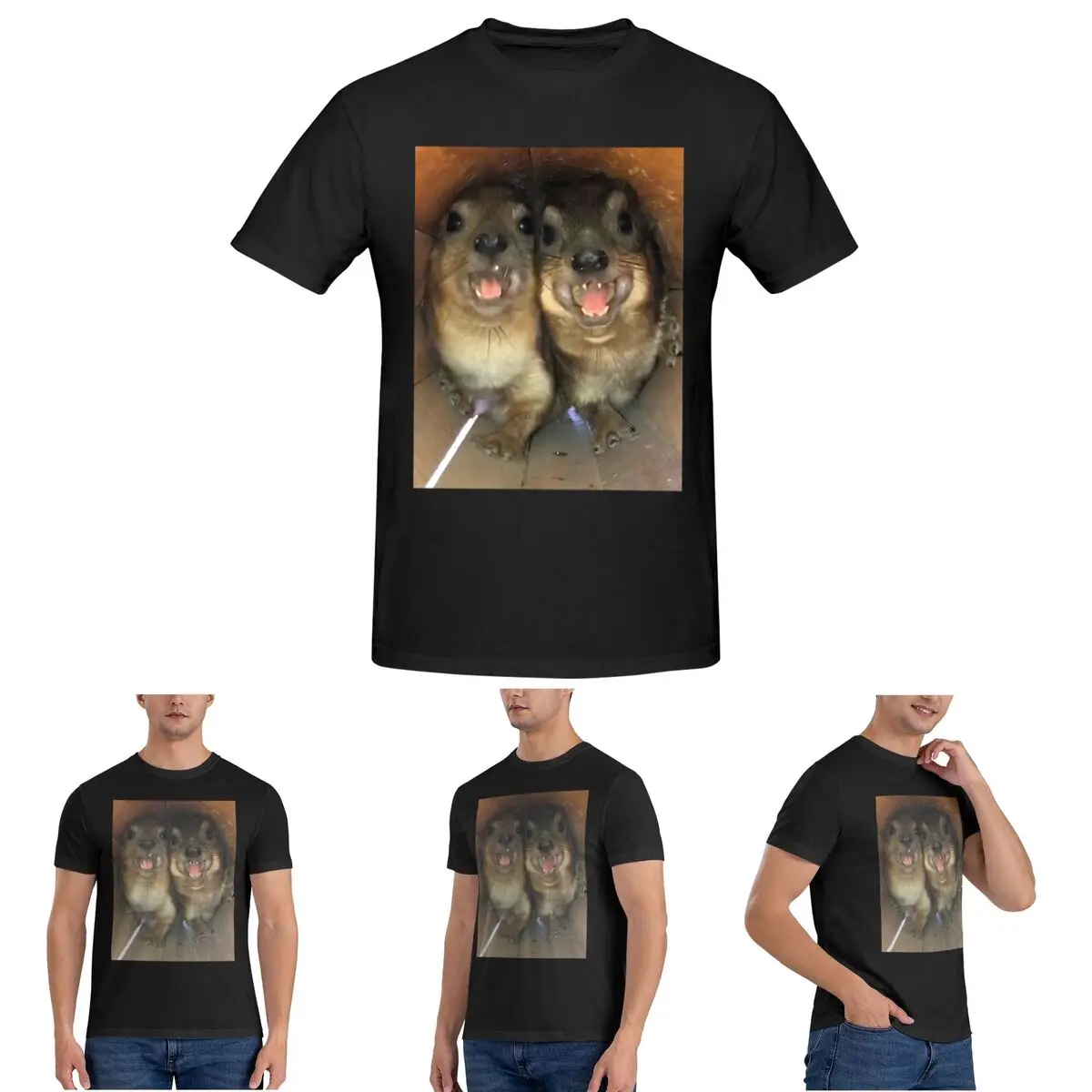 

Rock Hyrax Funny Meme T-Shirt for Men Cotton Oversized T Shirts Men's Tees Short O-Neck Summer Clothes Tops S-6XL