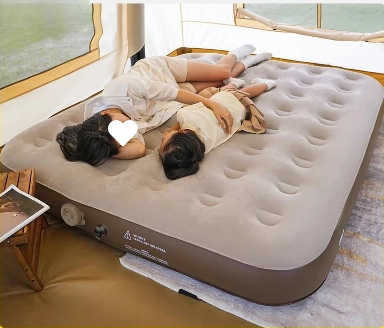 

Самонадувающийся матрас в примитивном стиле надувной матрас, двойная толстая надувная кровать для домашнего пола и кемпингового снаряжения 캠핑매트