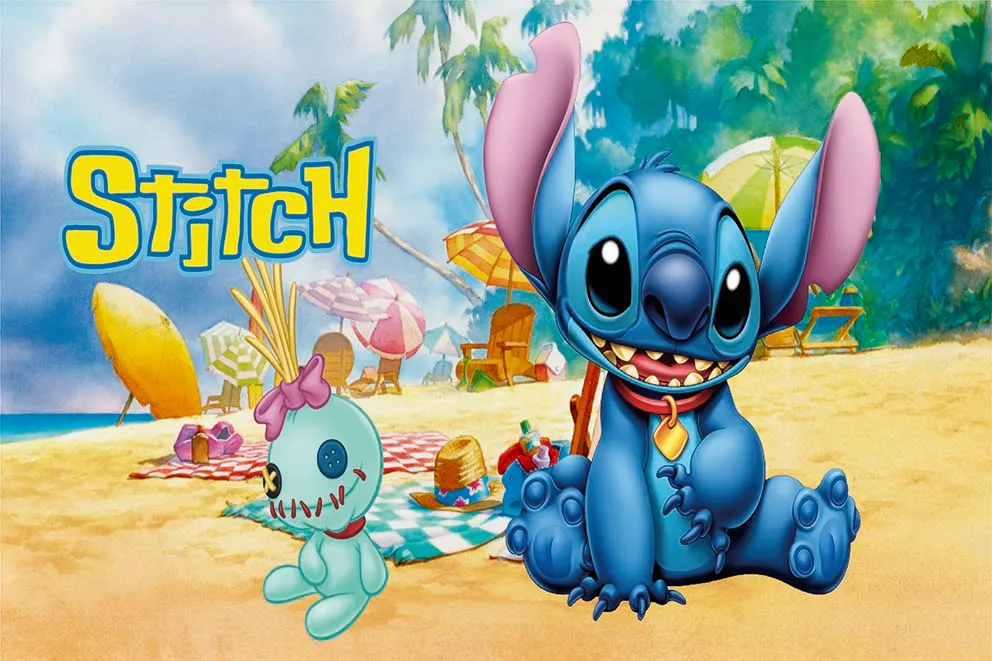 Disney Lilo & Stitch fondali per feste decorazione di compleanno per bambini Photozone decorazioni di sfondo personalizzate evento di parete di nozze
