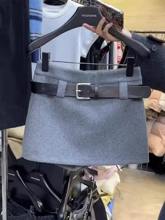 

Весна 2026: Модная женская юбка миди А-силуэта с высокой талией, однотонная, облегающая, в корейском стиле, универсальная, стройнящая