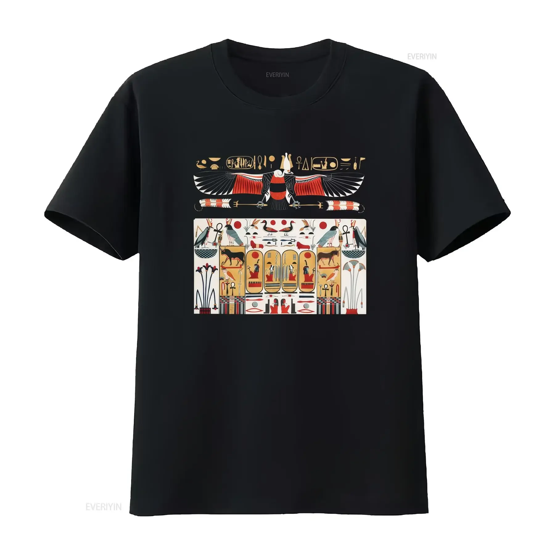 Ancient EgypT T Shirt Khnum Hieroglyphics Egyptian hieroglyphs History Idea Kemetic vintage Washed Unisex streetwear Soft