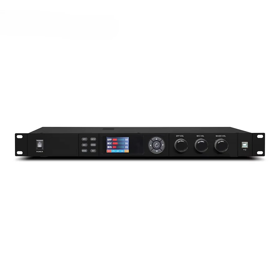 KX-6 KTV Audio Effects Processor Professional Digital Karaoke Sound Effect Mixer Stage Studio Audio Mixer Effects