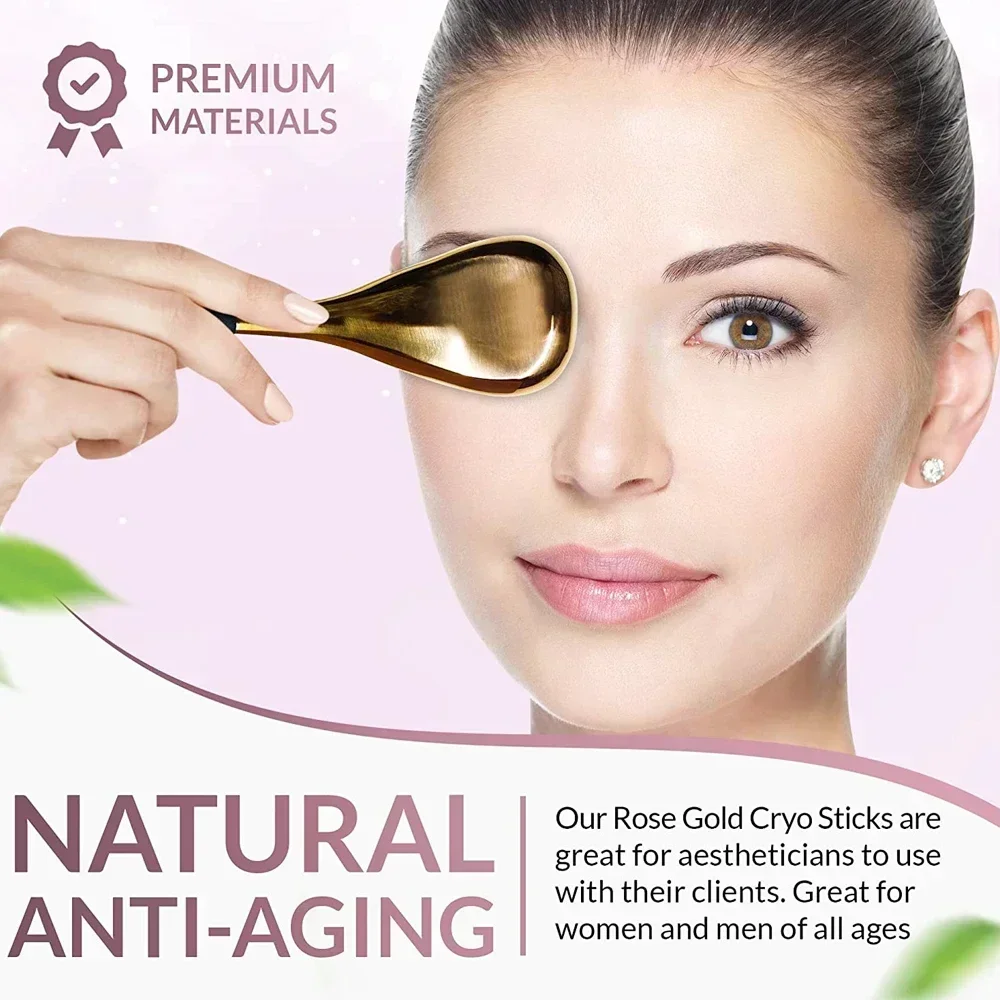 아이스 글로브 얼굴 피부 관리 도구, 보비 스테인레스 스틸, 얼굴 미용, 냉동 스틱, 남성 여성, 쿨링 스파 글로브