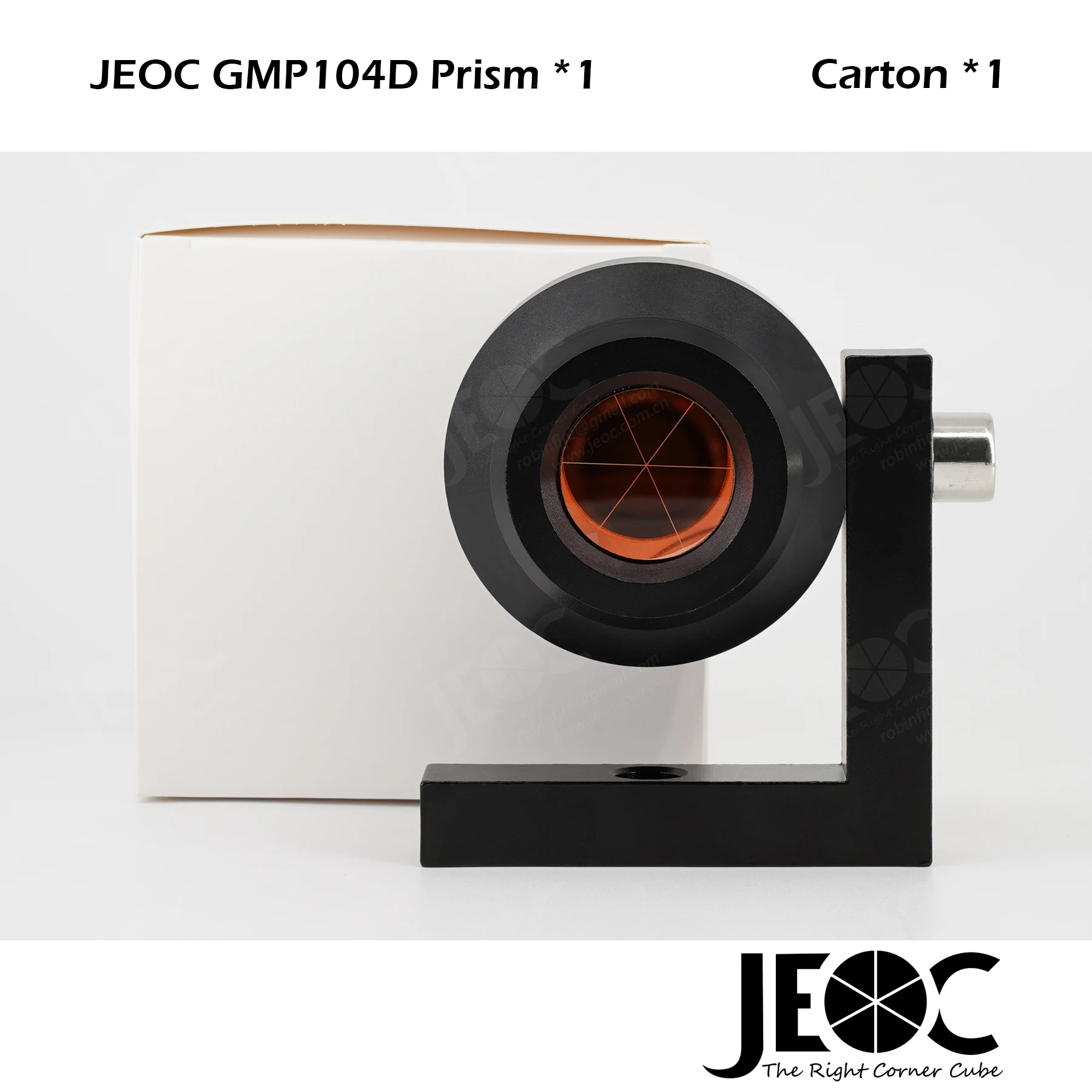 JEOC 90 Degree Dual Monitoring Prism GMP104D, Double Side 1 Inch L Bar Reflector, for Leica Totalstation Topography Survey