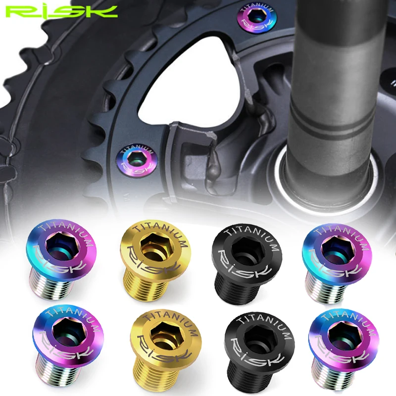 

RISK Titanium Bicycle Chainring Bolts M8 Fixing Screws Road MTB Bike for Shimano Ultegra R8000 DA9000 R9100 105 5800
