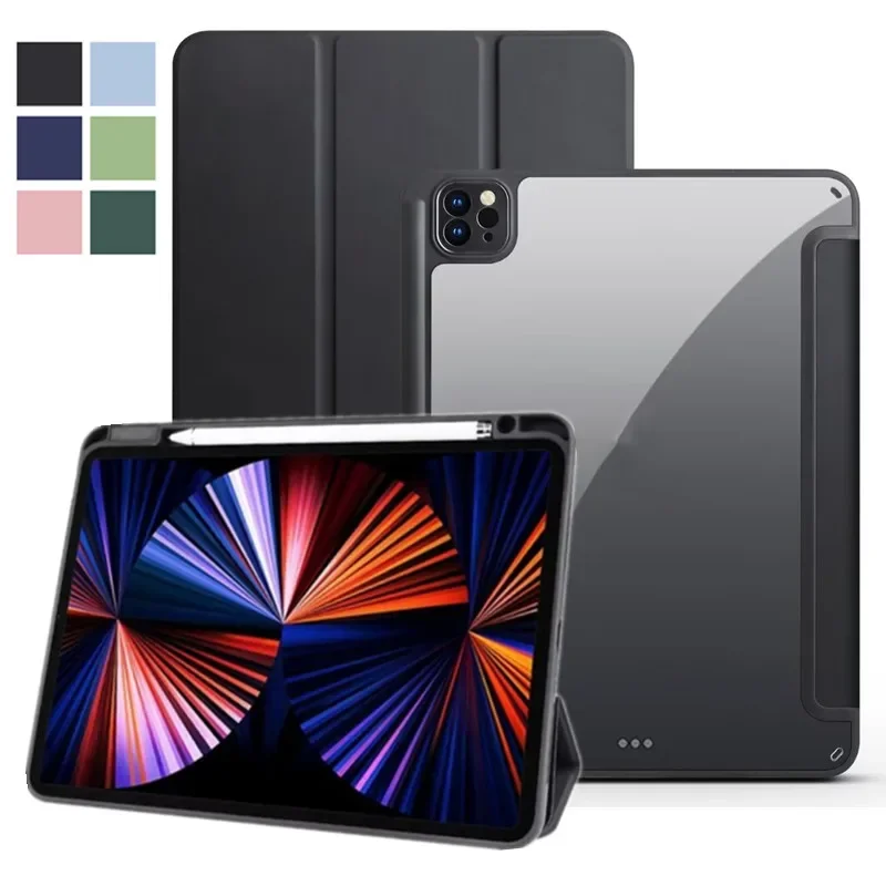 For iPad Air 13 inch 2024 2025 M3 M2 Tablet Case with Pencil Holder Cover Funda for iPad Pro 12 9 inch 2022 2021 2020 2018 Case