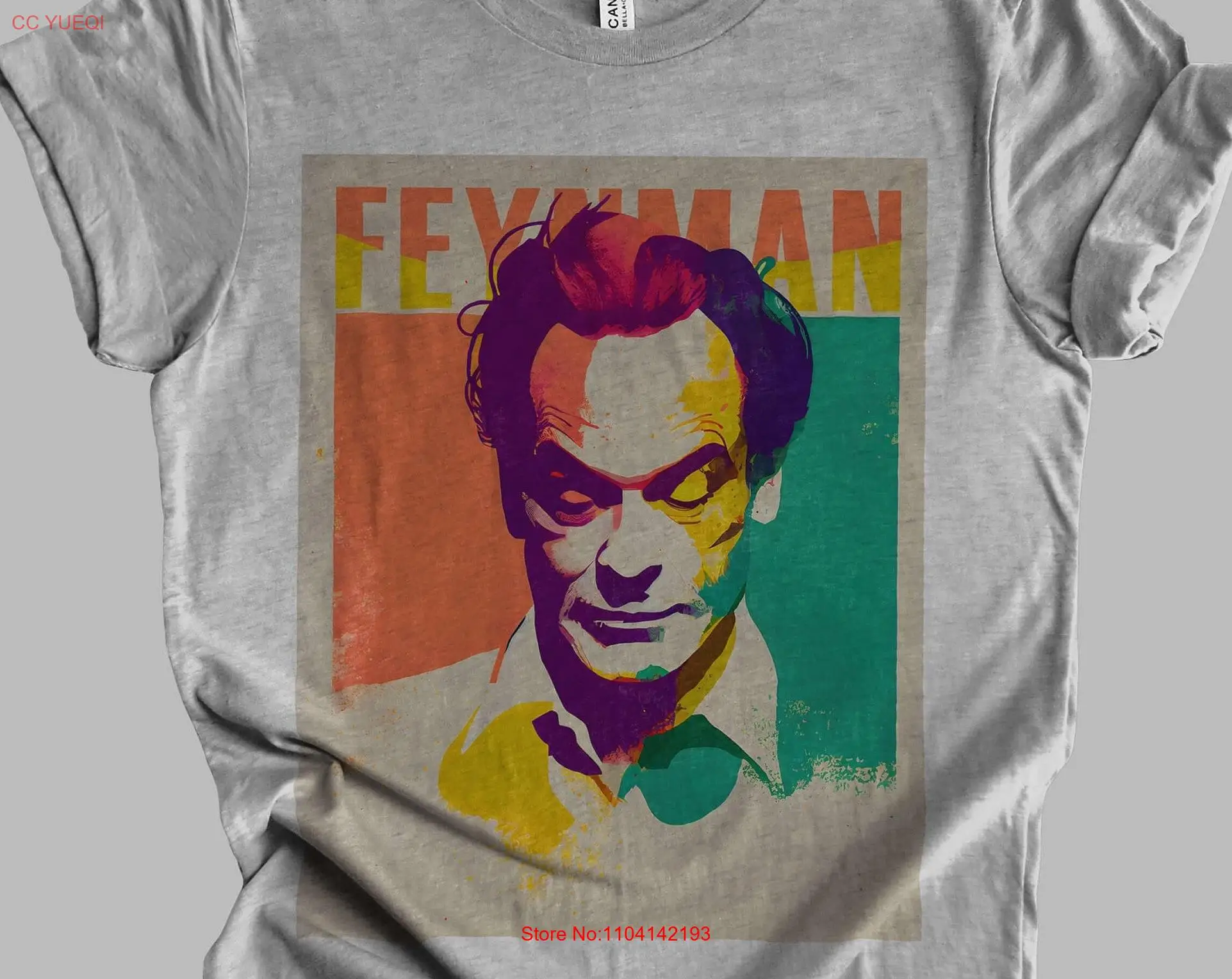 Richard Feynman Retro Minimalist T Shirt 3 Science Physics Mindspring Retreat long or short sleeves