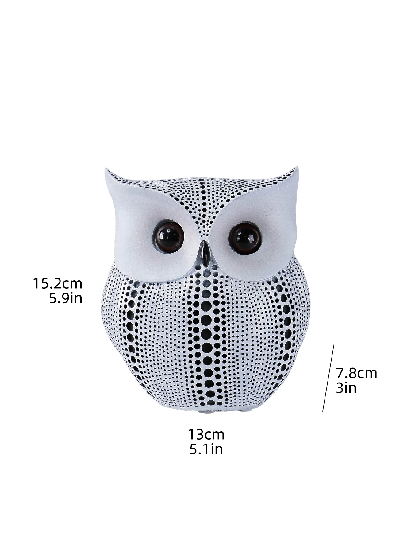 Black White Owl Statues 5