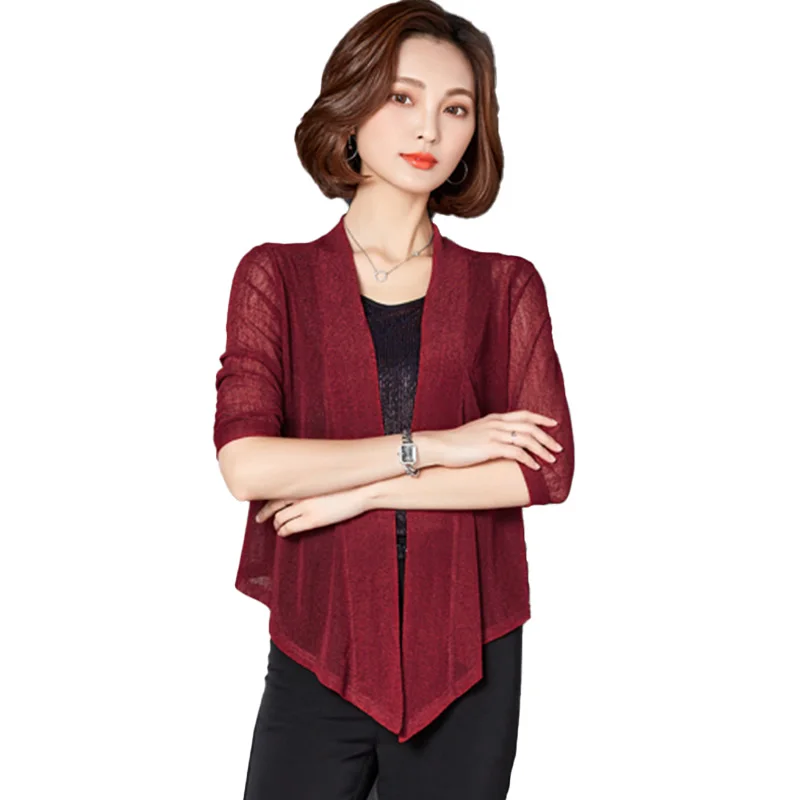 Women\'s Open Front Half Chiffon Beach Shirt, Women Blouses, Kimono Cardigan, Casual Cardigan, Summer Clothing, New, 2024