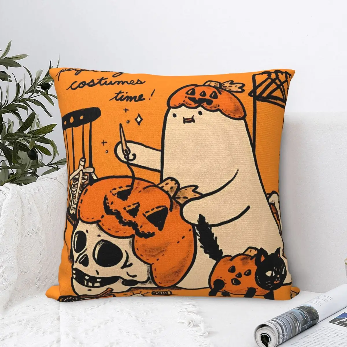 

Trick Or Treat Pumpkins Halloween Pillow Case Cushion Cover Soft Graphic Pillow Cover Fashion Pillowcases For Living Room Chair