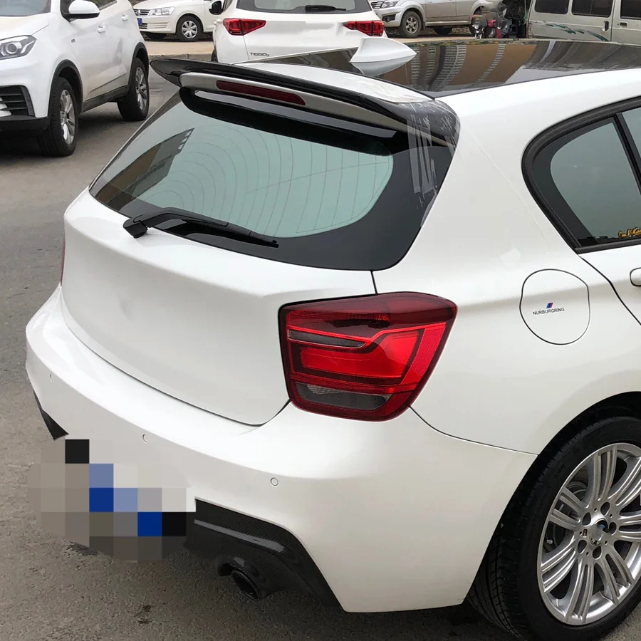 For BMW 1 Series F20 116i 118i 2011-2019 Carbon Fiber Tail fins Rear Deck Spoiler Duckbill Car Retrofit the rear wing AC Style