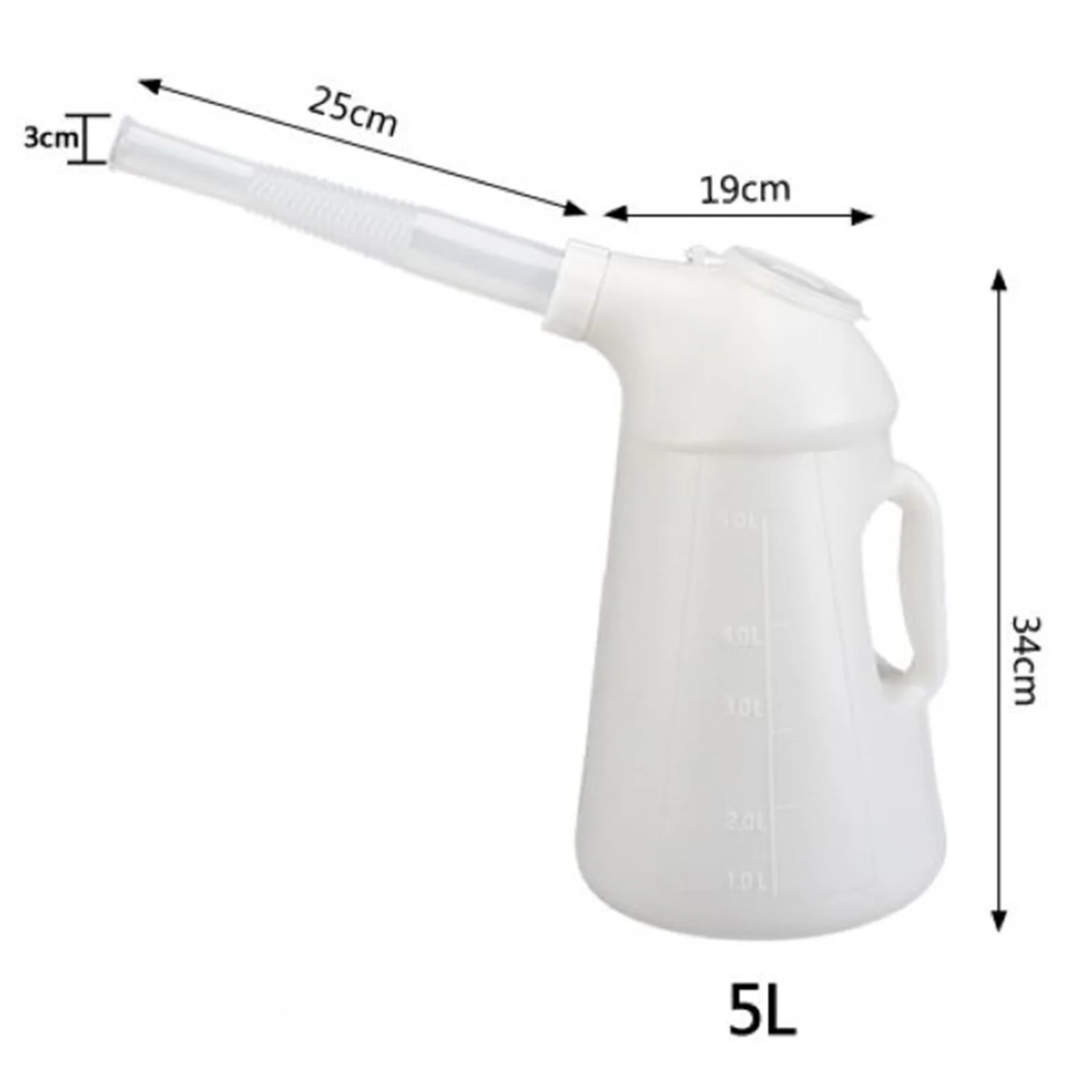 Oil Jug with Spout Oil Dispensing Bottles Measuring Container Jug Tools Leakageproof Engine Oil Dispenser Jug 1.2L/2/3/4/5L