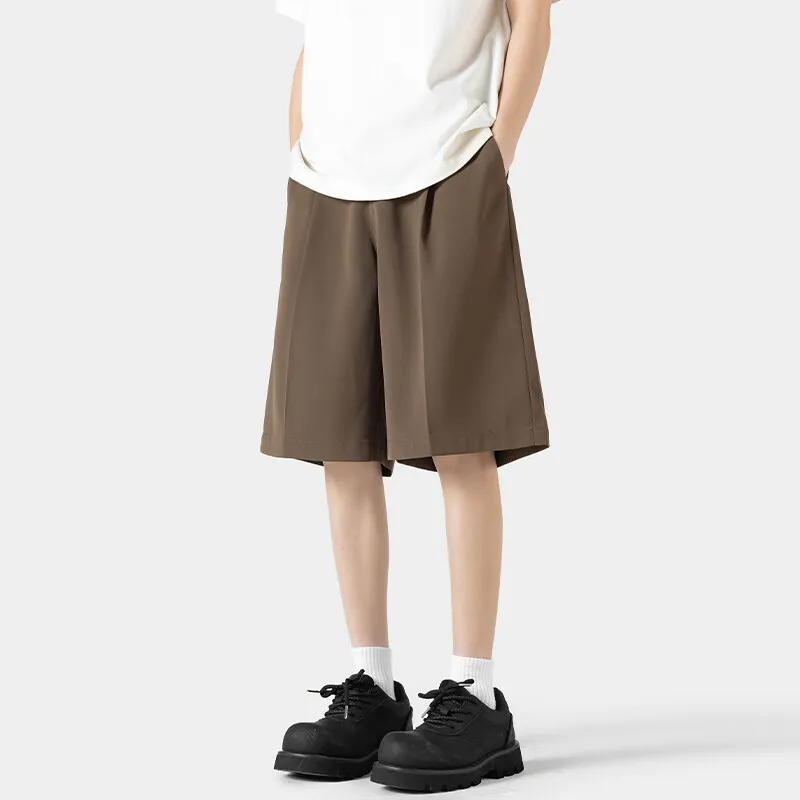 Summer Suit Shorts Men Fashion Society Mens Dress Shorts Korean Loose Casual Shorts Mens Office Formal Shorts Plus Size 5XL