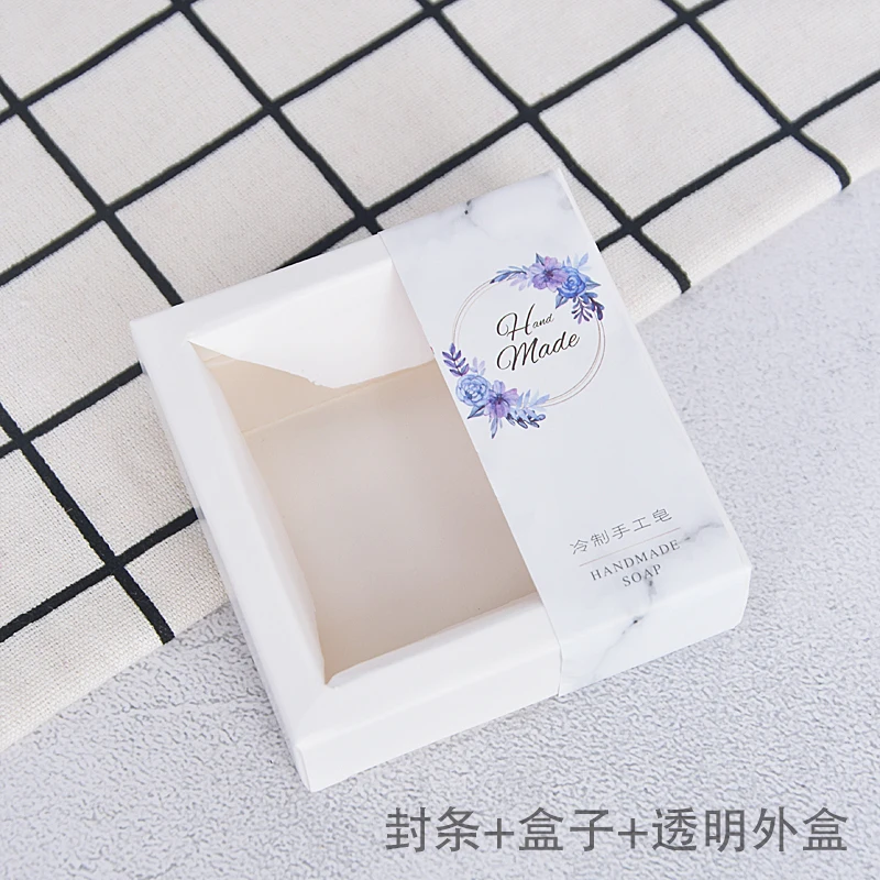 50 Sheets Handmade Wrap Label Tape Beautiful Soap Paper Wrapper Packing Box For DIY Handmade Soap Making Supplies Kits