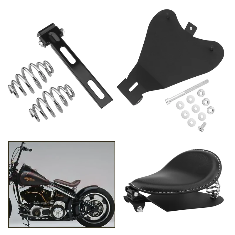 

Universal Motorcycle Solo Seat Spring Base Plate Hardware Bracket Mount Kit 1 Set For Harley Honda Yamaha Kawasaki Suzuki Bobber