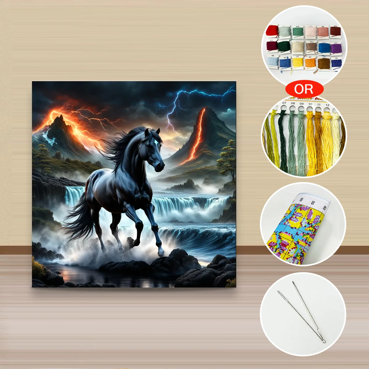 1 Stück 40x40 cm/15,74 Zoll, 11CT/14CT Kreuzstich-Set, DIY Valentinstagsgeschenk, Stickerei-Set für Festivals, Porträts – Detail 3