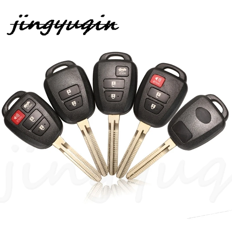 

jingyuqin 2/3/4 BTN Replacement Remote Car Key Shell Case Fob For Toyota CAMRY 2012-- 2015 Corolla 2014 2015 With TOY43 Blade