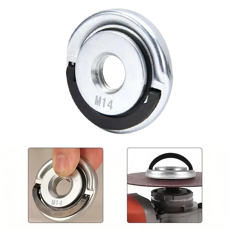 

M14 Self-Locking Quick Release Power Chuck Flange Nut Grinder Pressing Plate for Angle Grinder