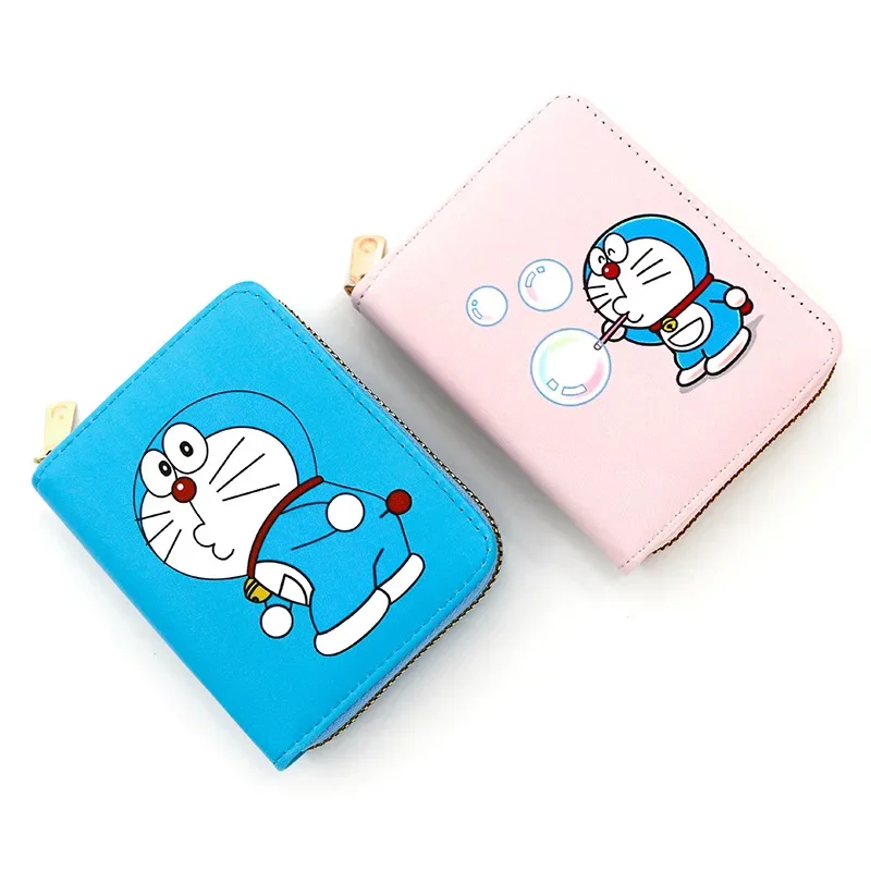 Doraemon Kawaii Coin Purse Student Purse Card Holder Zipper Mini Cartoon Cute Wallet Purses for Women Coin Pouch Keychains Bags